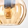 Koyoto Lampadario a sospensione, Lampada a sfera, Lampada a sospensione Écru, Nero, 4-Luci