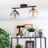 Koyoto Plafoniera, Lampada a sfera Ambrato, Chiaro, Grigio fumo, 2-Luci