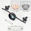 Koyoto Plafoniera, Lampada a sfera Ambrato, Chiaro, Grigio fumo, 2-Luci