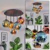 Ripoll Plafoniera, Lampada a sfera Blu, Cromo, Oro, Verde, Ramato, Grigio fumo, 5-Luci