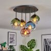 Koyoto Plafoniera, Lampada a sfera Blu, Oro, Verde, Chiaro, Ramato, 5-Luci