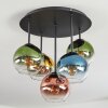 Koyoto Plafoniera, Lampada a sfera Blu, Oro, Verde, Chiaro, Ramato, 5-Luci
