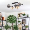 Gastor Plafoniera, Lampada a sfera Ambrato, Chiaro, Grigio fumo, 5-Luci