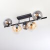 Gastor Plafoniera, Lampada a sfera Ambrato, Chiaro, Grigio fumo, 5-Luci
