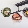 Koyoto Plafoniera, Lampada a sfera Blu, Cromo, Oro, Verde, Chiaro, Ramato, Grigio fumo, 5-Luci