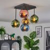 Koyoto Plafoniera, Lampada a sfera 37 cm Blu, Oro, Verde, Ramato, 5-Luci