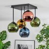 Koyoto Plafoniera, Lampada a sfera 37 cm Blu, Oro, Verde, Ramato, 5-Luci