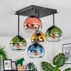 Koyoto Plafoniera, Lampada a sfera 37 cm Blu, Oro, Verde, Chiaro, Ramato, 5-Luci