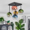 Koyoto Plafoniera, Lampada a sfera 37 cm Blu, Oro, Verde, Chiaro, Ramato, 5-Luci