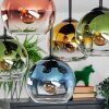 Koyoto Plafoniera, Lampada a sfera 37 cm Blu, Oro, Verde, Chiaro, Ramato, 5-Luci