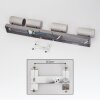 Javel Plafoniera, Faretto da soffitto Cromo, Grigio, Nero, 4-Luci