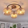 Koyoto Plafoniera, Lampada a sfera 37 cm Ambrato, 3-Luci