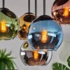 Koyoto Plafoniera, Lampada a sfera 45 cm Blu, Cromo, Oro, Verde, Ramato, Grigio fumo, 5-Luci