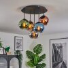 Koyoto Plafoniera, Lampada a sfera 45 cm Blu, Cromo, Oro, Verde, Ramato, Grigio fumo, 5-Luci