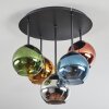 Koyoto Plafoniera, Lampada a sfera 45 cm Blu, Cromo, Oro, Verde, Ramato, Grigio fumo, 5-Luci