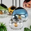Koyoto Plafoniera, Lampada a sfera Blu, Oro, Verde, Chiaro, Ramato, Grigio fumo, 5-Luci