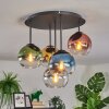 Koyoto Plafoniera, Lampada a sfera Blu, Oro, Verde, Chiaro, Ramato, Grigio fumo, 5-Luci