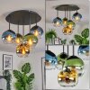 Koyoto Plafoniera, Lampada a sfera 45 cm Blu, Oro, Verde, Chiaro, 5-Luci