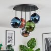 Gastor Plafoniera, Lampada a sfera Blu, Cromo, Verde, Ramato, Grigio fumo, 5-Luci