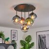Gastor Plafoniera, Lampada a sfera 37 cm Blu, Cromo, Verde, Chiaro, Ramato, Grigio fumo, 5-Luci