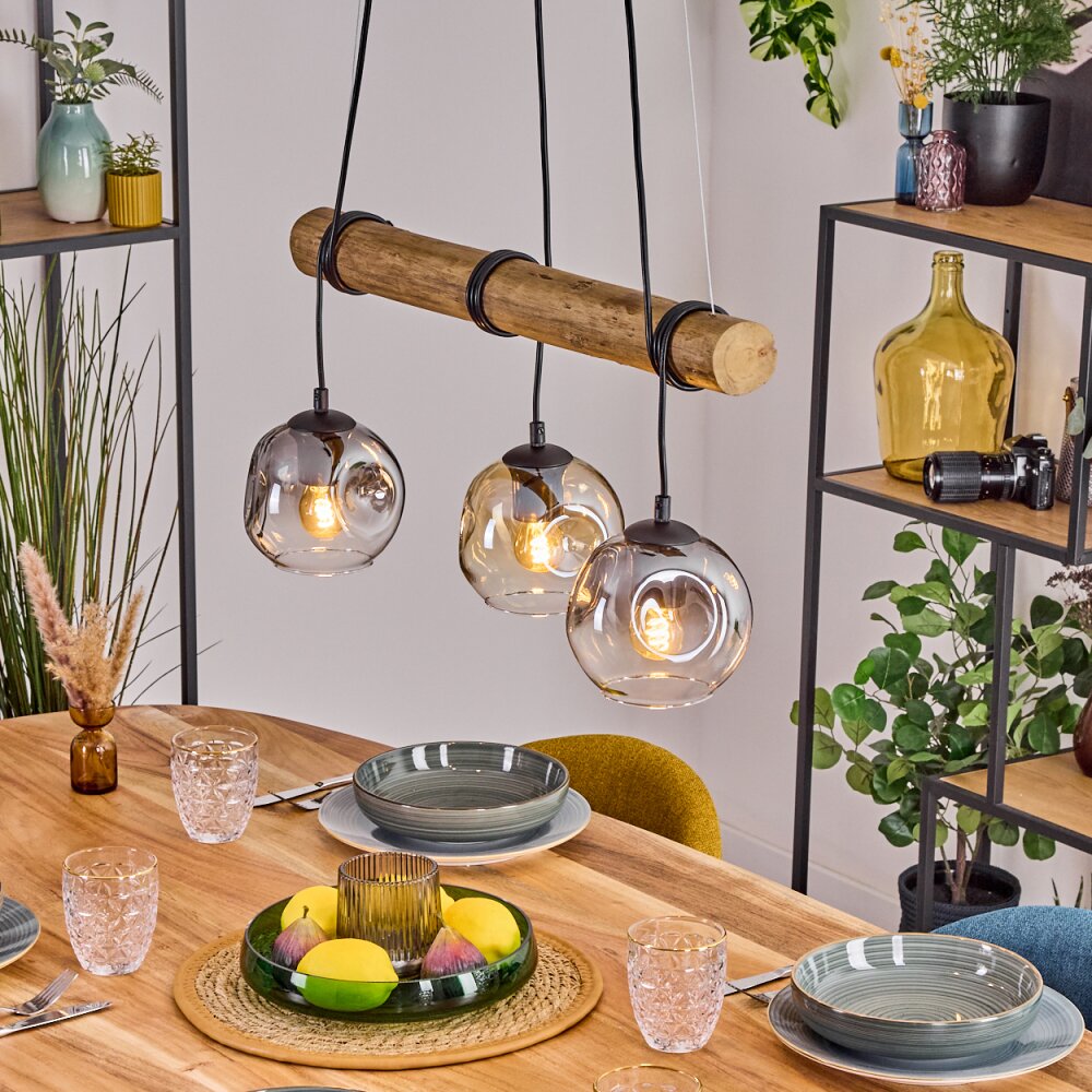 Ripoll Lampadario a sospensione, Lampada a sfera, Lampada a sospensione Écru, Nero, 3-Luci main product photo