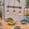 Koyoto Lampadario a sospensione, Lampada a sfera, Lampada a sospensione Écru, Nero, 3-Luci