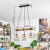 Koyoto Lampadario a sospensione, Lampada a sfera, Lampada a sospensione Écru, Nero, 3-Luci