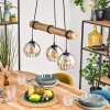 Koyoto Lampadario a sospensione, Lampada a sfera, Lampada a sospensione Écru, Nero, 3-Luci