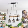 Koyoto Lampadario a sospensione, Lampada a sfera, Lampada a sospensione Écru, Nero, 3-Luci