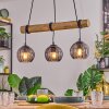Koyoto Lampadario a sospensione, Lampada a sfera, Lampada a sospensione Écru, Nero, 3-Luci