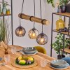 Koyoto Lampadario a sospensione, Lampada a sfera, Lampada a sospensione Écru, Nero, 3-Luci