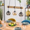 Koyoto Lampadario a sospensione, Lampada a sfera, Lampada a sospensione Écru, Nero, 3-Luci
