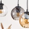 Koyoto Lampadario a sospensione, Lampada a sfera, Lampada a sospensione Écru, Nero, 3-Luci