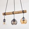 Koyoto Lampadario a sospensione, Lampada a sfera, Lampada a sospensione Écru, Nero, 3-Luci