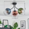 Koyoto Plafoniera, Lampada a sfera 42 cm Blu, Verde, Chiaro, Ramato, 3-Luci