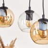 Koyoto Lampadario a sospensione, Lampada a sfera, Lampada a sospensione Écru, Nero, 3-Luci