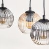 Koyoto Lampadario a sospensione, Lampada a sfera, Lampada a sospensione Écru, Nero, 3-Luci