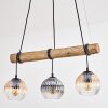 Koyoto Lampadario a sospensione, Lampada a sfera, Lampada a sospensione Écru, Nero, 3-Luci