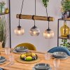 Koyoto Lampadario a sospensione, Lampada a sfera, Lampada a sospensione Écru, Nero, 3-Luci