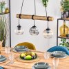 Koyoto Lampadario a sospensione, Lampada a sfera, Lampada a sospensione Écru, Nero, 3-Luci