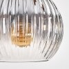 Koyoto Lampadario a sospensione, Lampada a sfera, Lampada a sospensione Écru, Nero, 3-Luci