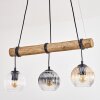 Koyoto Lampadario a sospensione, Lampada a sfera, Lampada a sospensione Écru, Nero, 3-Luci