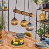 Koyoto Lampadario a sospensione, Lampada a sfera, Lampada a sospensione Écru, Nero, 3-Luci