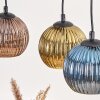 Koyoto Lampadario a sospensione, Lampada a sfera, Lampada a sospensione Écru, Nero, 3-Luci