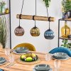 Koyoto Lampadario a sospensione, Lampada a sfera, Lampada a sospensione Écru, Nero, 3-Luci