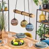 Koyoto Lampadario a sospensione, Lampada a sfera, Lampada a sospensione Écru, Nero, 3-Luci