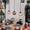 Gastor Lampadario a sospensione, Lampada a sfera, Lampada a sospensione Ambrato, Grigio fumo, 3-Luci