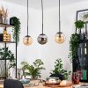Gastor Lampadario a sospensione, Lampada a sfera, Lampada a sospensione Ambrato, Grigio fumo, 3-Luci