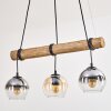 Koyoto Lampadario a sospensione, Lampada a sfera, Lampada a sospensione Écru, Nero, 3-Luci