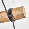 Koyoto Lampadario a sospensione, Lampada a sfera, Lampada a sospensione Écru, Nero, 3-Luci